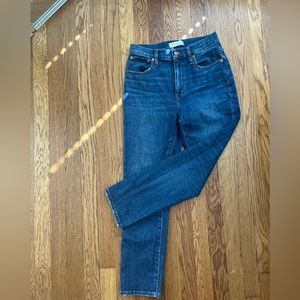 Madewell high rise crop boy Jean, size 25